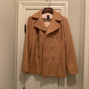Beige double breasted coat